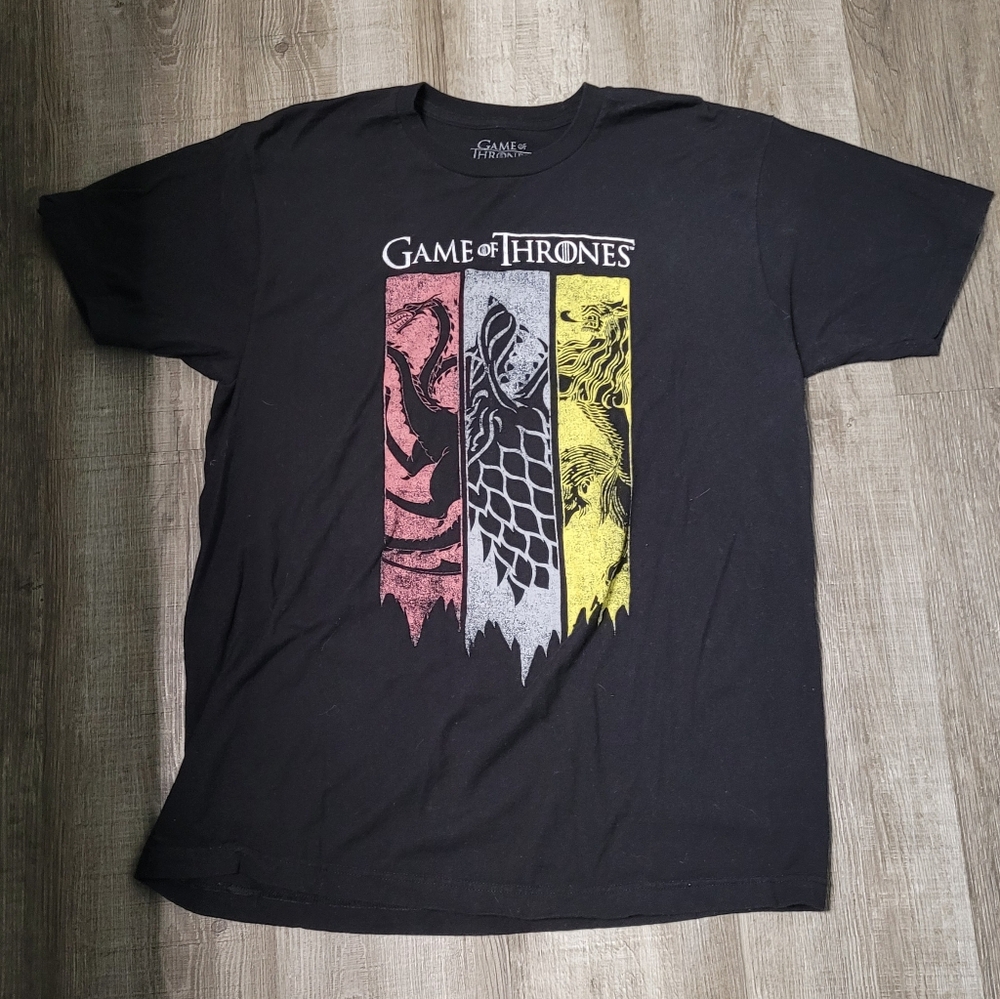 Game of Thrones Black Graphic Tee Women's Size Large
